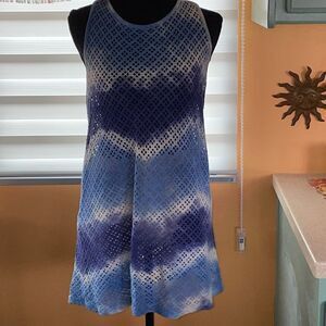 BEACH Cabana net style blues tie dye racer back size M